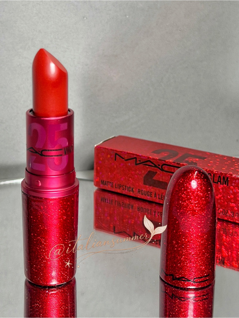 MAC Viva Glam I Lipstick 25th Anniversary Limited Edition Red Glitter BNIB